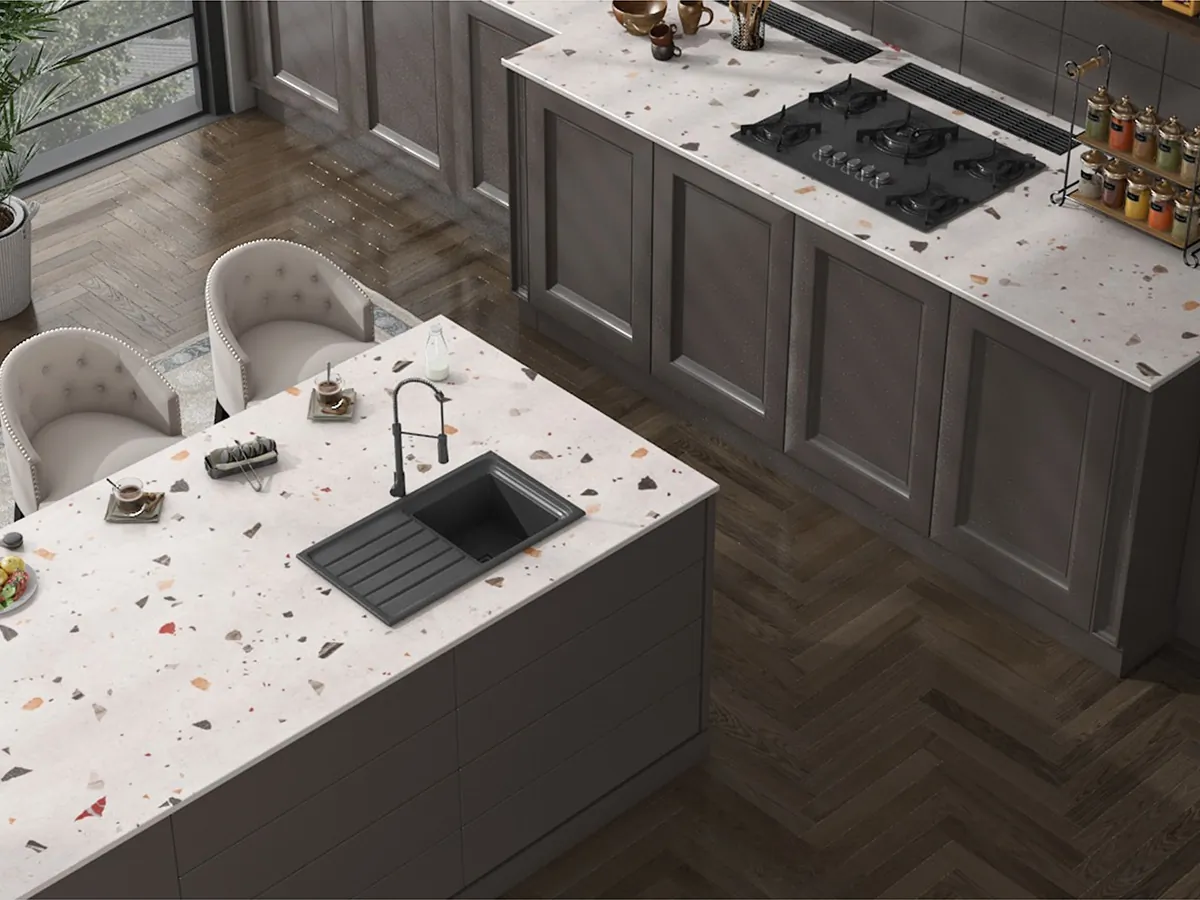 Керамогранит Terrazzo White Motto